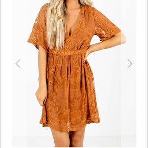 Burnt Orange Mini Dress